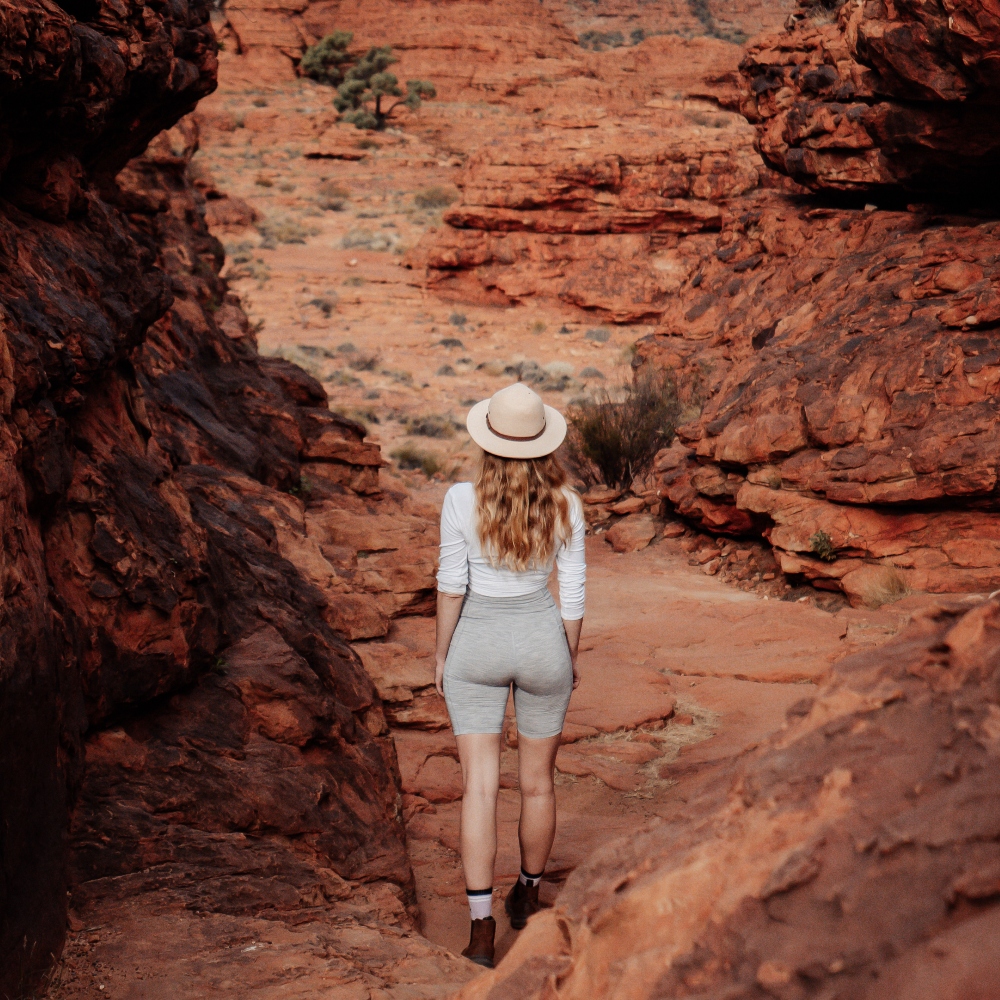 Walking through the alien landscape of Kings Canyon, Western Australia