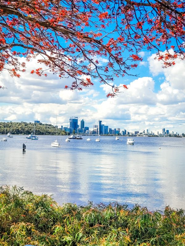 Walking along the Swan River, Perth Western Australia. One of the best things to do in Perth, Western Australia