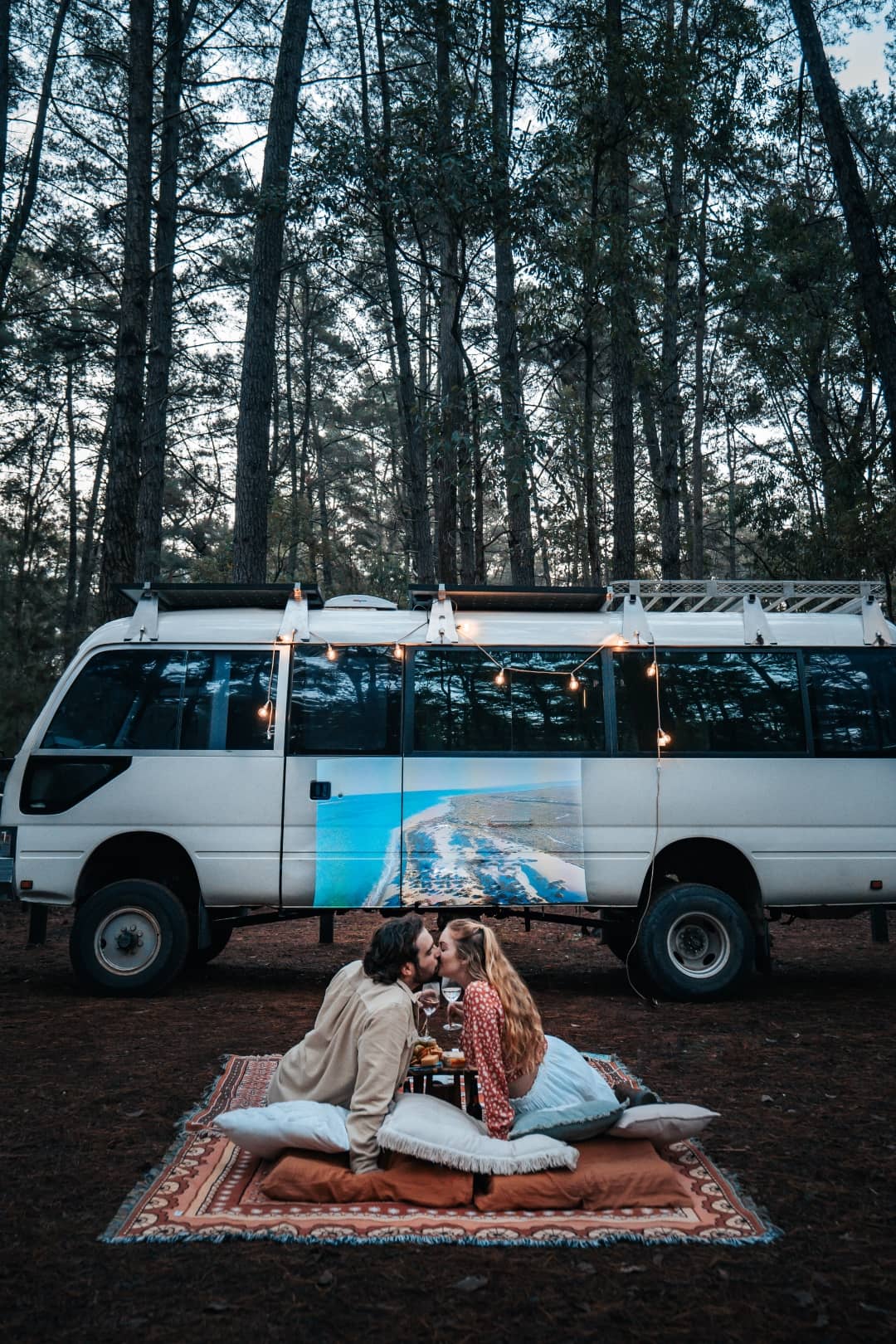 couple enjoying a quiet date in Caravan Park Denmark Western Australia