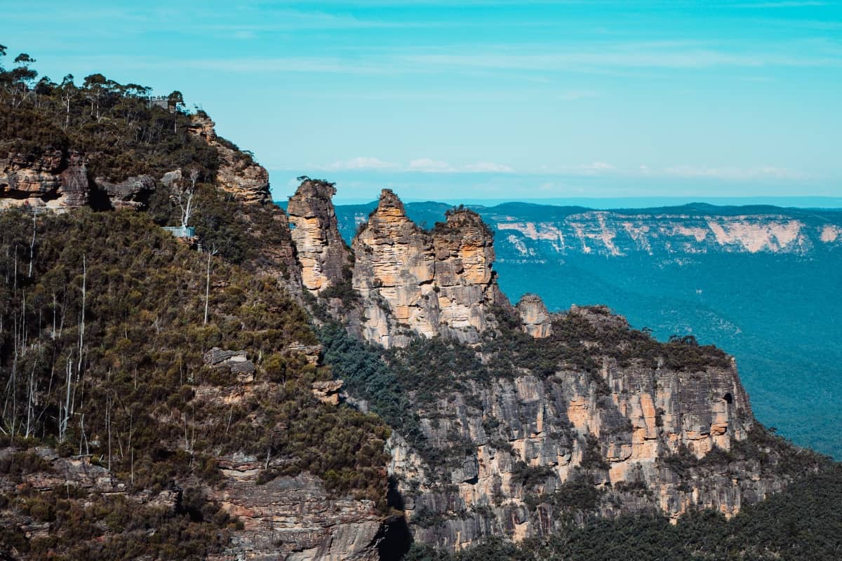 Three sisters viewpoint echo point. New South Wales, Australia
