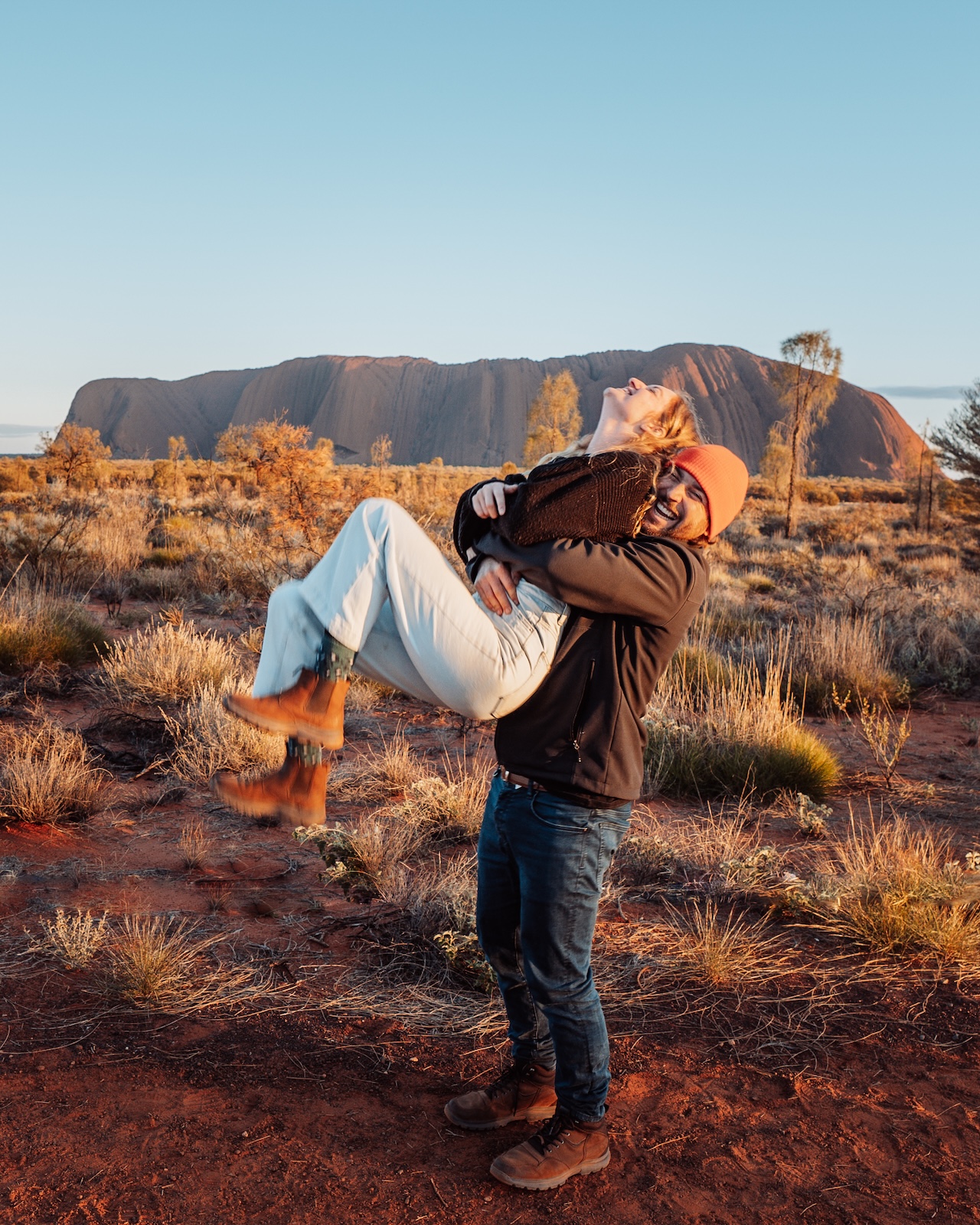 Chris and Bec at Uluru, Northern Territory